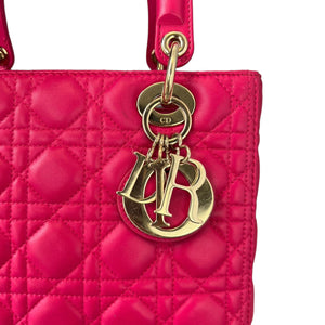 Lady Dior Lambskin Medium Pink GHW