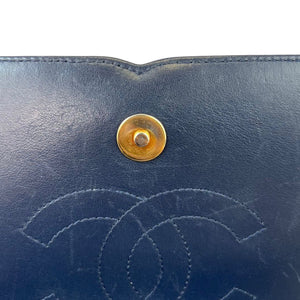 Medium CC Filigree Flap Caviar Blue GHW