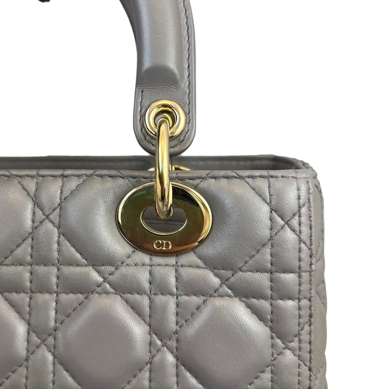 Lady Dior Medium Grey GHW