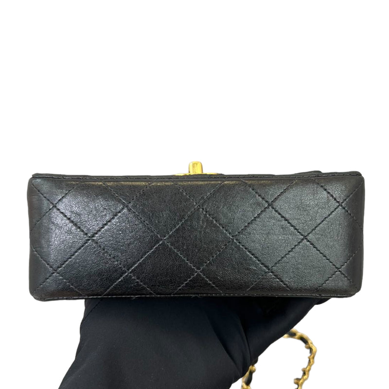 Vintage Classic Mini Square Lambskin Black GHW