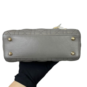 Lady Dior ABC Lambskin Small Grey GHW