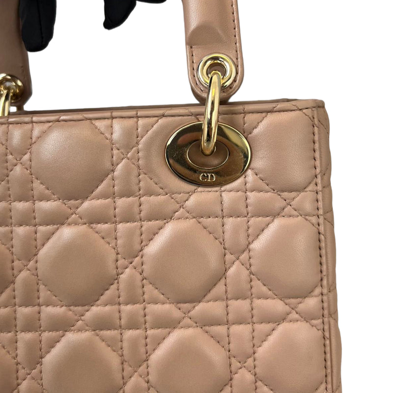 Small ABC Dior Lambskin Beige GHW