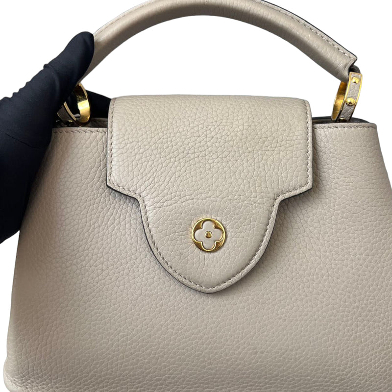 LV LV Women Capucines BB Handbag in Lambskin with Monogram Flowers-Beige in  2023