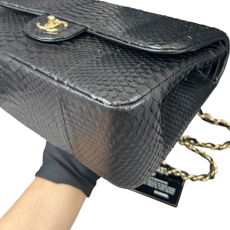 Jumbo Double Flap Python Black GHW