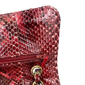 Classic Flap Medium Python Red GHW