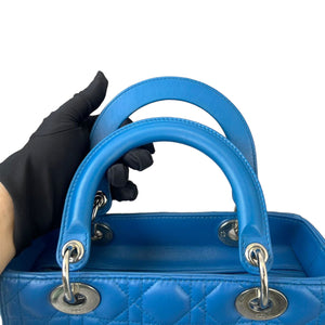 Lady Dior Medium Blue Lambskin SHW