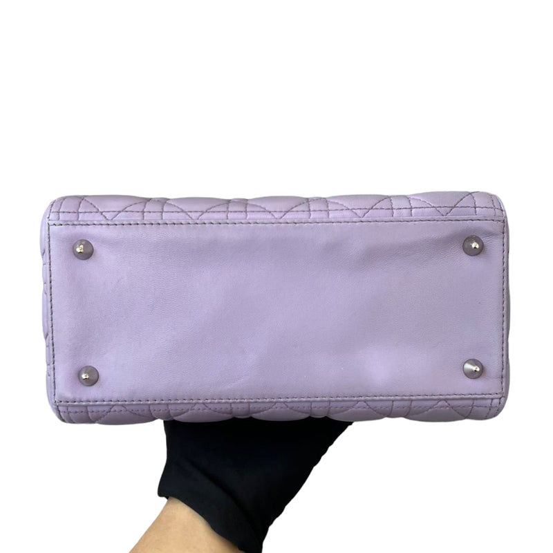 Lady Dior Medium Lambskin Purple SHW