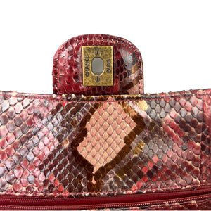 Classic Flap Medium Python Red GHW