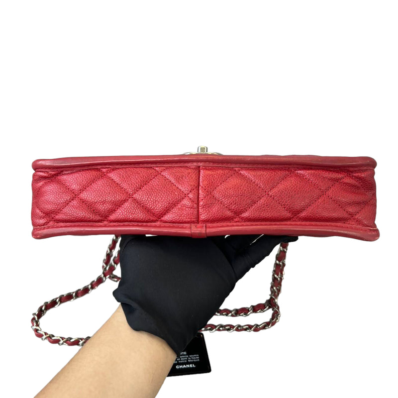 Chanel Sunset On The Sea Caviar Leather Small Flap in Coral