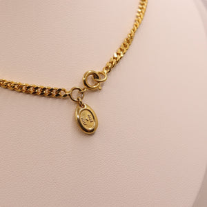 Celine Rhinestone Loop Necklace GHW