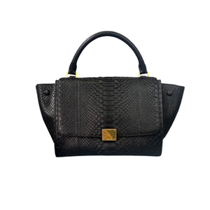 Trapeze Satchel Python Black GHW