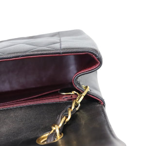 Medium Diana Lambskin Black GHW
