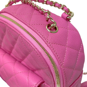 Small CC Day Backpack Caviar Pink GHW