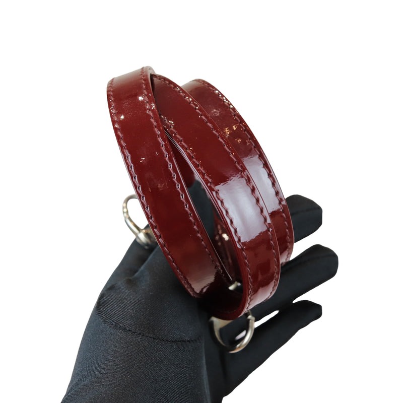 Lady Dior Medium Patent Burgundy SHW