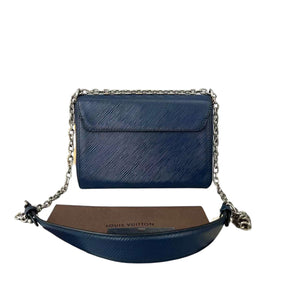 Twist Lock Epi Leather MM Blue SHW