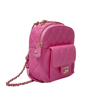 Small CC Day Backpack Caviar Pink GHW
