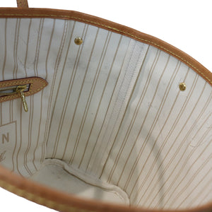 Neverfull PM Damier Azure Canvas White GHW