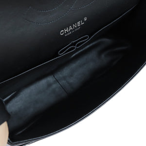 Double Flap Jumbo Quilted Patent Black SHW