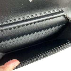 CC Caviar Flap WOC Black SHW