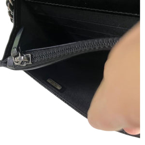 CC Caviar Flap WOC Black SHW