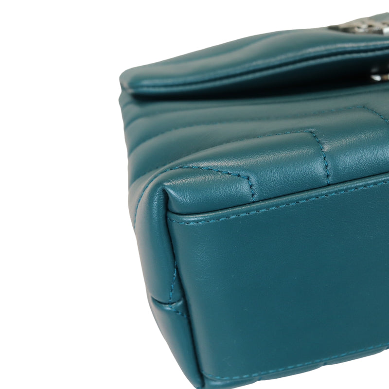 Loulou Matelassé Calfskin Small Teal SHW