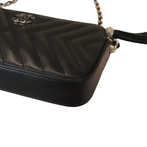 Double Zip WOC Chevron Black SHW