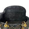 Studded Supple Lady Dior Medium Black GHW