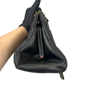 Mademoiselle Small Leather Bowling Black GHW