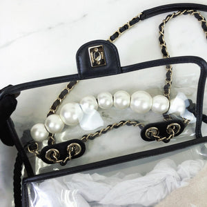 Coco "Sand by the Sea" Runway Pearl Handle Black PVC