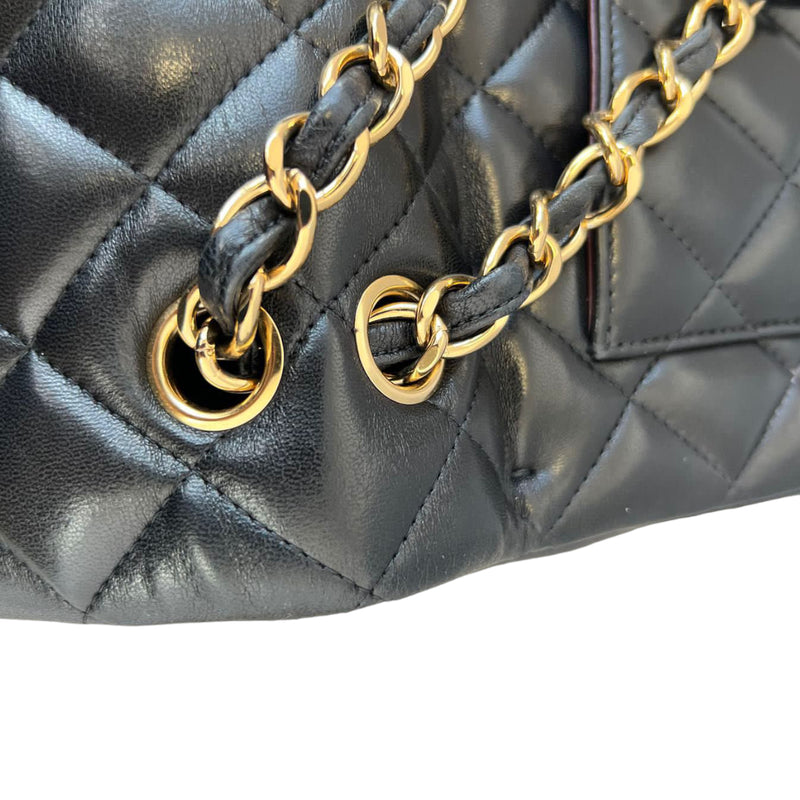 Double Flap Maxi Lambskin Black GHW
