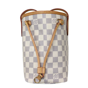 Neverfull PM Damier Azure Canvas White GHW