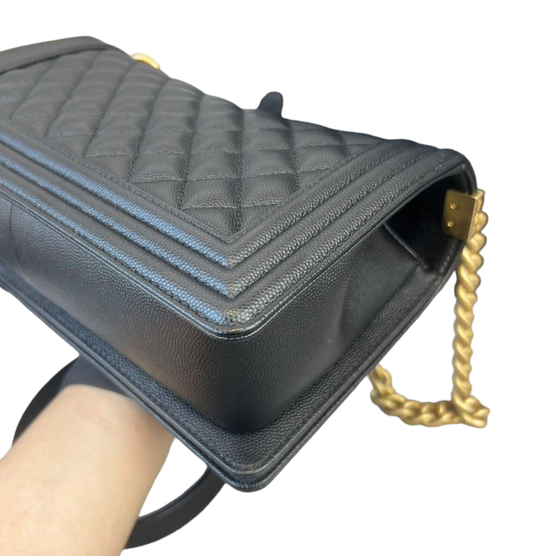 Boy Old Medium Caviar Black GHW