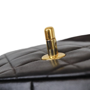 Medium Diana Lambskin Black GHW