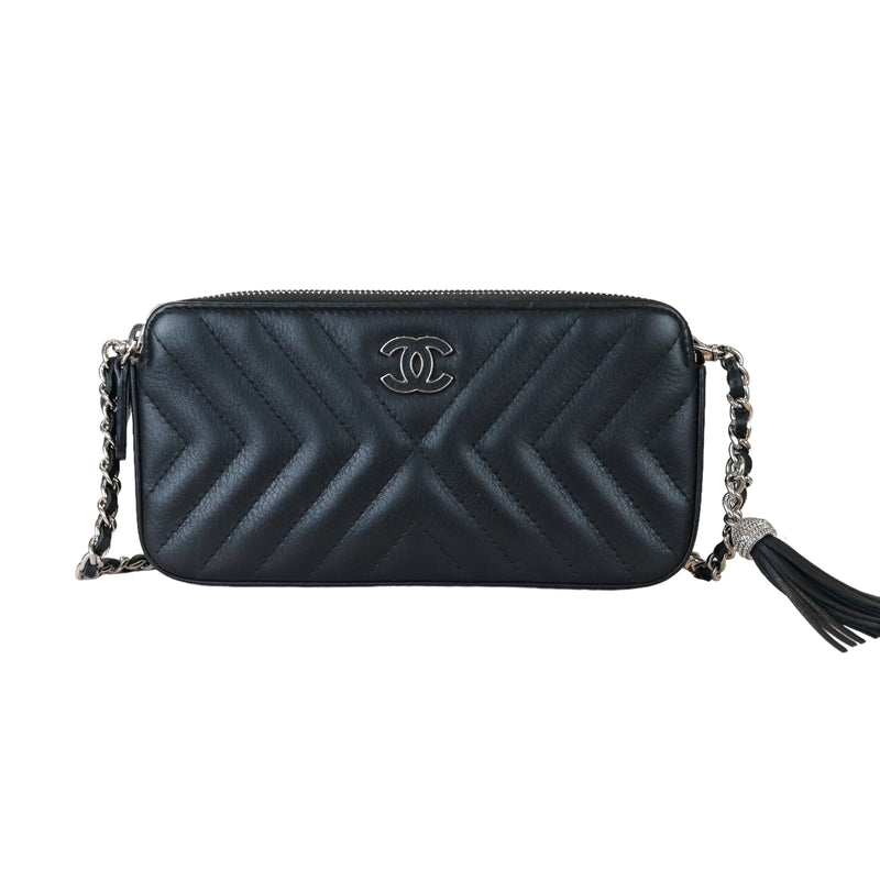 💯AUTHENTIC NEW CHANEL Boy Wallet clutch on chain with detachable