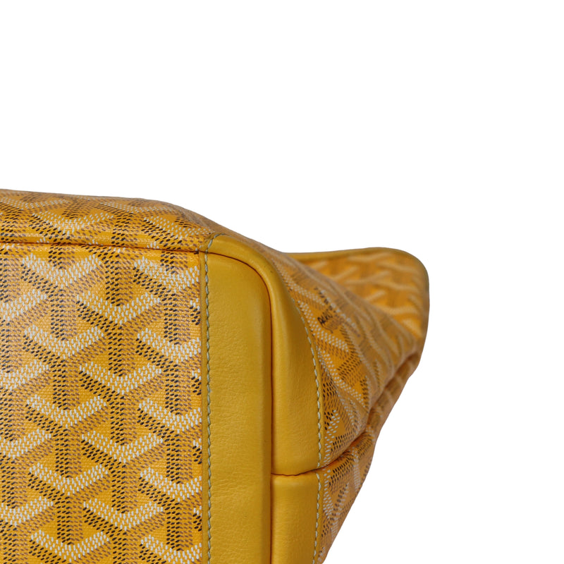 Goyard Artois Tote MM Yellow in Canvas/Calfskin with Palladium-tone - US