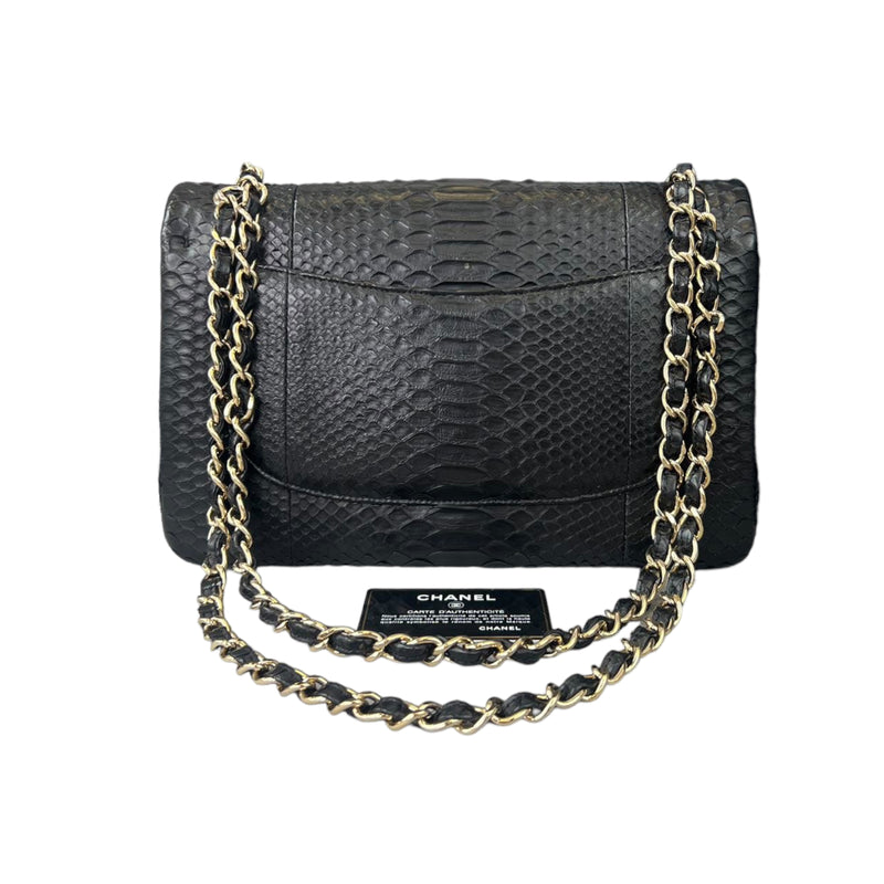 Jumbo Double Flap Python Black GHW