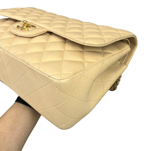 Chanel Double Flap Jumbo Beige Lambskin GHW