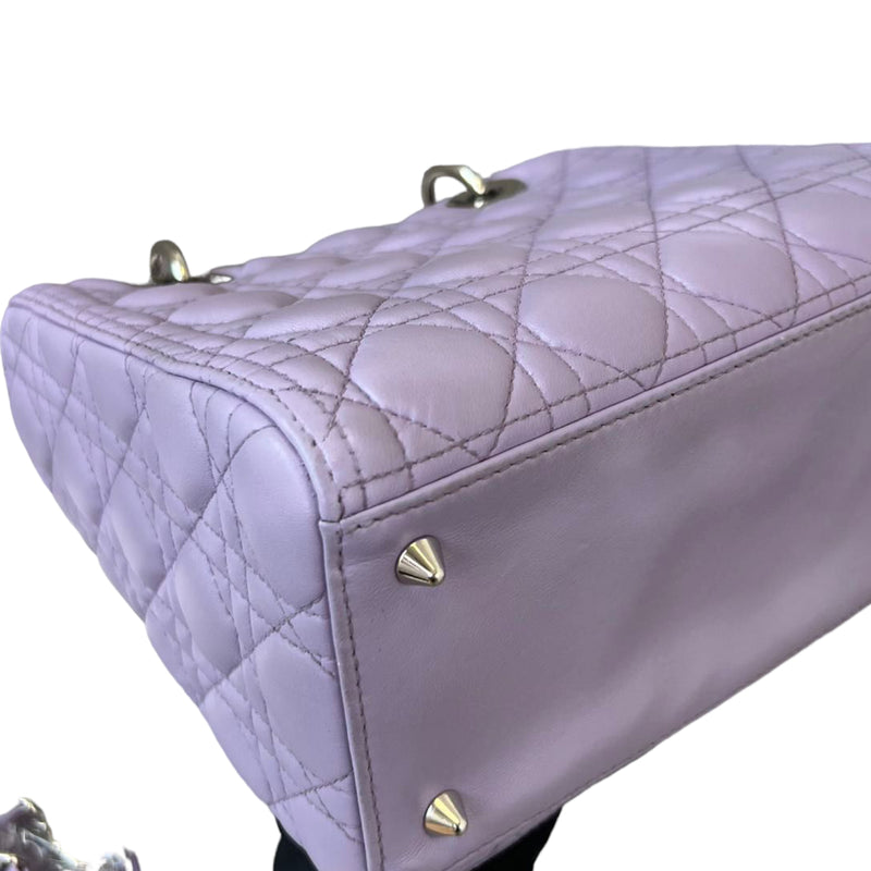 Lady Dior Medium Lambskin Purple SHW