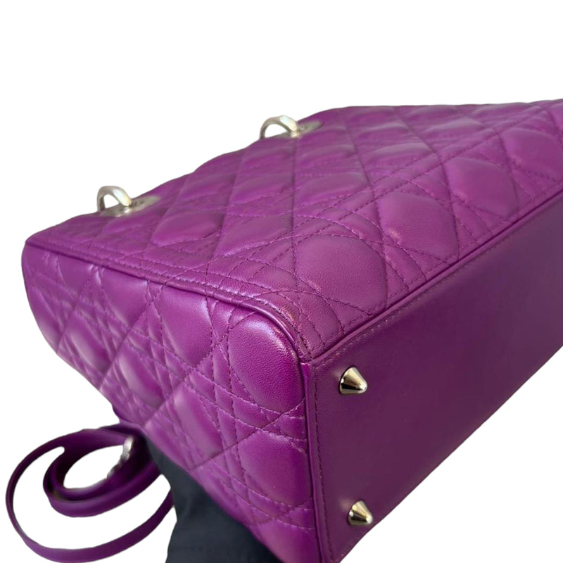 Lady Dior Medium Lambskin Purple SHW