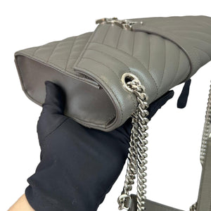 Medium Envelope Flap Leather Grey RHW