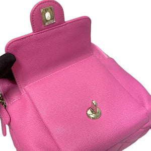 Small CC Day Backpack Caviar Pink GHW