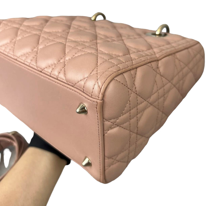 Lady Dior Lambskin Medium Beige GHW