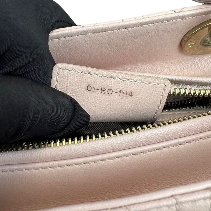 Lady Dior Medium Lambskin Light Pink GHW