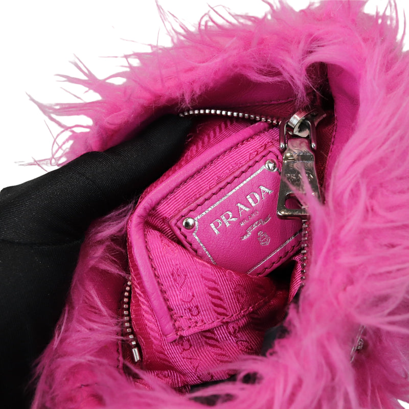 Prada Faux Fur Crossbody Pink SHW – Bag Religion