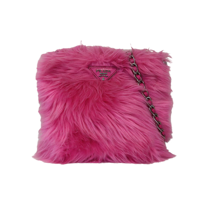 Faux Fur Crossbody Pink SHW