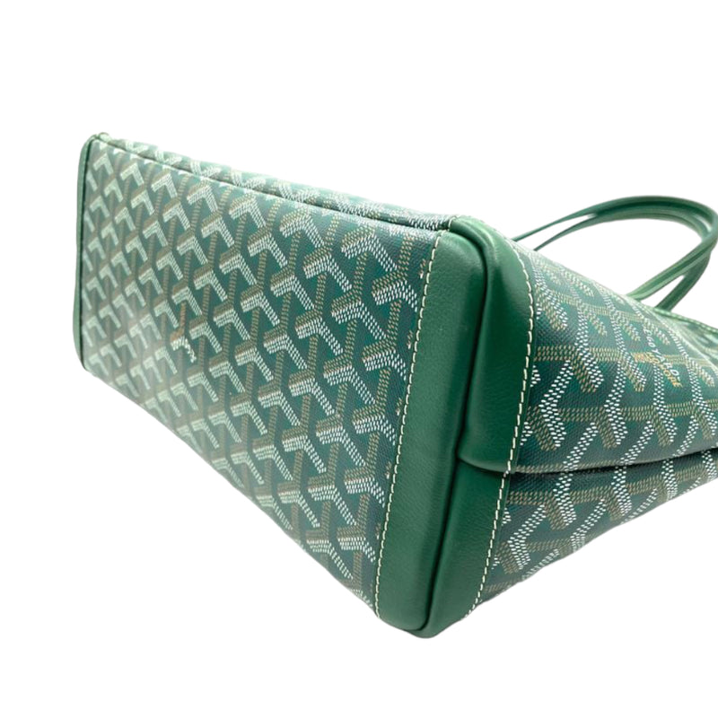 Goyard Green Goyardine Coated Canvas and Leather Artois PM Tote