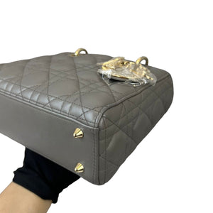 Lady Dior ABC Lambskin Small Grey GHW