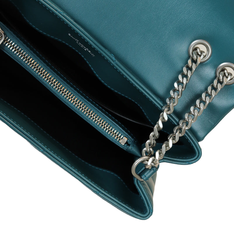 Loulou Matelassé Calfskin Small Teal SHW