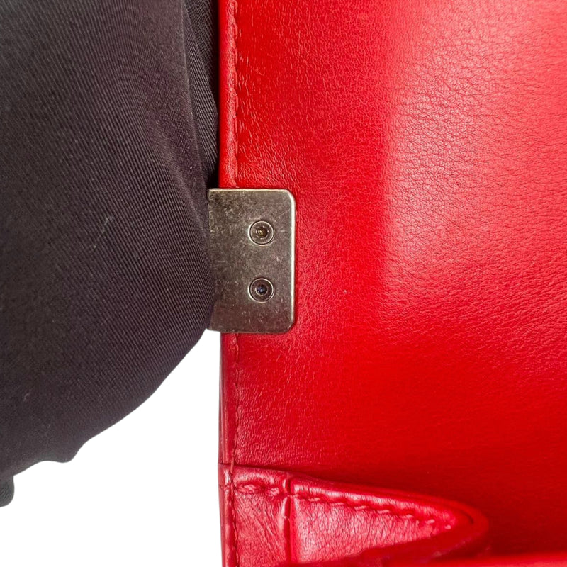 Small Boy Lambskin Red GHW