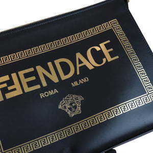 Fendi x Versace Fendace Clutch Black GHW